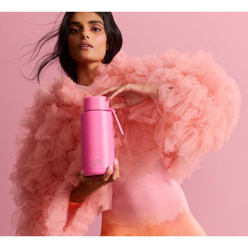 frank green 20oz Ceramic Bottle with Flip Lid Bubblegum Blast image number 1